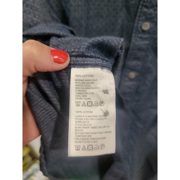 Tommy Bahama Men Size Large‎ Button Up Long Sleeve Blue Soft Casual Shirt Cotton - Picture 5 of 7